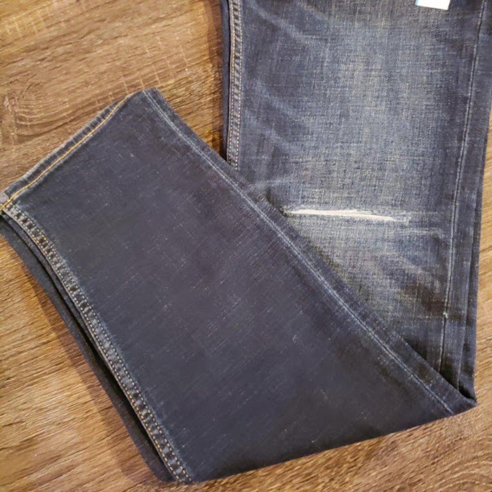 NEW! Goodfellow Slim Casey Knee Slits Blue Jeans - Picture 3 of 3